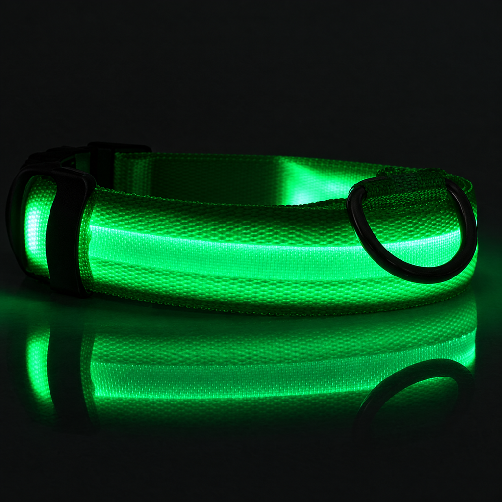 LED safety collar for dogs and cats, batteries included