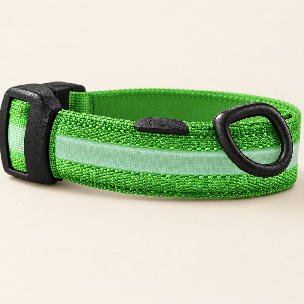 LED safety collar for dogs and cats, batteries included