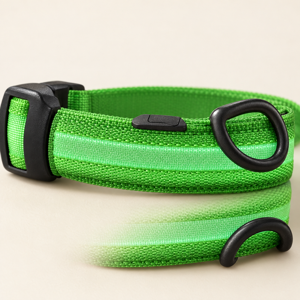 LED safety collar for dogs and cats, batteries included
